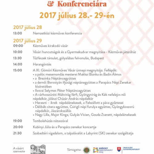 XI. Gömöri kézműves vásár és konferencia